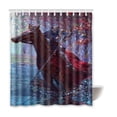 thumbnail image 1 of ABPHQTO Cortina de ducha de baño de poliéster impermeable estilo pintura 150x180 cm, 1 of 2