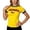 A-Yellow436, variant on XUELUO Womens T-Shirts Crew Neck Short Sleeve Contrast Trim Colombia Graphic Shirts Slim Sports Summer Casual Ladies Tee