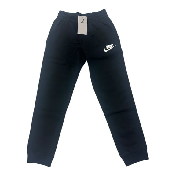 Nike Boys NSW Club Jogger Fleece Pant, Black/Black/White, Medium