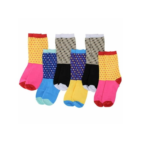 

Diamond Multicolor Womens 6 Pack Crew Socks
