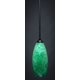 thumbnail image 1 of Mini colgante Zilo 1 Light en acabado negro mate con vidrio 5.5 Green Fusion, 1 of 1