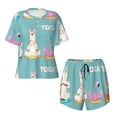 thumbnail image 4 of Naloa Animal Meditation Women's Short-Sleeved Pajama Set, Loungewear, Summer pajamas, Breathable Cozy - 4X-Large, 4 of 9
