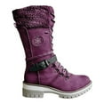 thumbnail image 6 of Winter High Square Heel Round Head Sewing Line Plus Size Martin Boots, 6 of 9