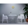thumbnail image 3 of Luxury Commercial Living 31" White and Silver Patio Square Folding Dining Table, 3 of 5