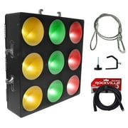 Chauvet DJ CORE 3x3 COB LED Pixel Mapping Wash Light+Clamp+Harness+DMX Cable