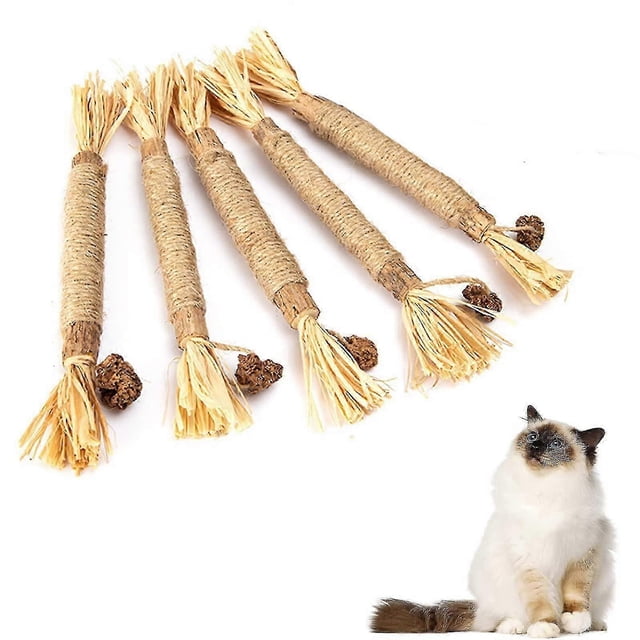 Cat Toys Silvervine Chew Stick Kitten Treat Catnip Toy Cleaning Teeth Toys
