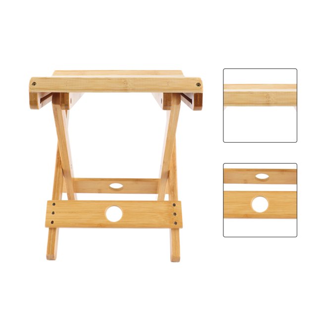 Tabouret Pliant Portable Sans Odeur Coin Rond Résistant à l'Usure Sain Écologique Texture Délicate pour Hommes pour Salon de Massage