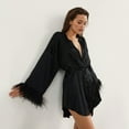 thumbnail image 4 of Kelon Vêtements de Nuit pour Femmes en Solde Pyjamas Mélangés pour Femmes Vêtements de Nuit Décontractés pour Femmes Manches Longues Col en V Vêtements de Nuit Vêtements d'Intérieur, 4 of 9