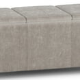 thumbnail image 7 of Avalon 42 inch Wide Contemporary Storage Ottoman in Distressed Grey Taupe Vegan Leather, 7 of 7