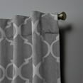 thumbnail image 6 of Nicole Miller Treillage Woven Room Darkening Blackout Hidden Tab/Rod Pocket Top Curtain Panel Pair, 52"x84", Ash Grey, 6 of 7