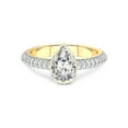 thumbnail image 3 of 1 Carat IGI Certified Pear Shape Lab Grown Diamond Engagement Ring | 14K Yellow Gold | Eloa Secret Halo Lab Diamond Ring | FG-VS1-VS2 Quality Friendly Diamonds, 3 of 5