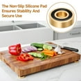 thumbnail image 5 of Aluminum Cutting Board Feet with Non-Slip Rubber Base 0.79" Diameter, Set of 4 with Screws for Wood Cutting Boards Countertops Kitchen Workstations, 1 Shock-Absorbing Foot Pad, 1 Screw, 5 of 8
