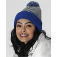 thumbnail image 2 of Knit Speckled Pom-Pom Beanie, Black / Gray, 2 of 2