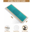 thumbnail image 4 of Stair Treads for Wooden Steps, Teal Boho Peel and Stick Stair Treads with Adhesive, Farmhouse Abstract Geometric Aesthetic Art Non Slip Indoor Stairs Runner Rugs Mats for Elders Dogs 8"x30"4PCS, 4 of 7