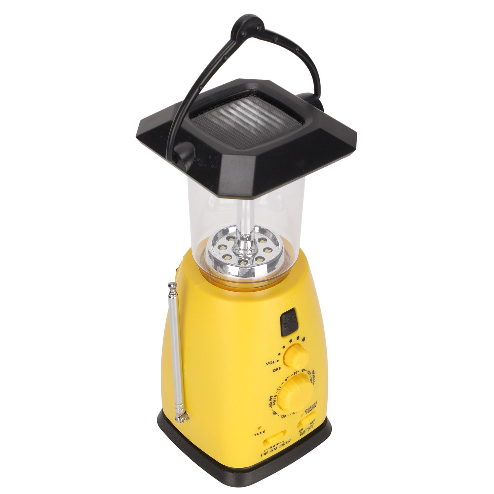 RD249 Hand Cranked Radio Rechargeable Handheld Multifunctional Power Solar Emergency Light Radio with Camping Light