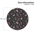 thumbnail image 2 of Qekee Forest Flora and Insects Print PU Leather Absorbent Coasters,Leather Coasters Set for Cups Drinks, 4" Coasters 4 Pcs for Coffee Bar Home Decor-Round Shape, 2 of 6