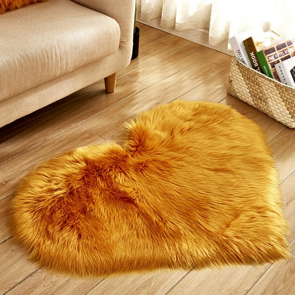 BVXEEP Bath Mats for Bathroom, Wool Imitation Sheepskin Rugs Faux F Ur Non Slip Bedroom Carpet Mats