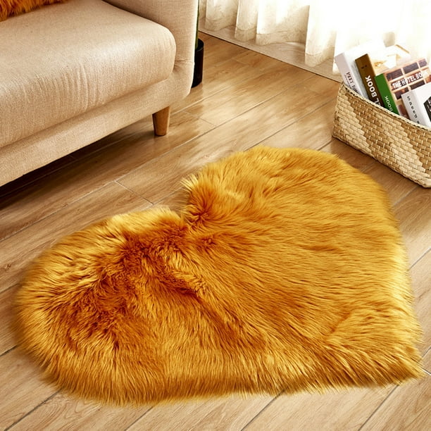 Xihbxyly Alfombra de Piel de Oveja Sintética, Suave y Cómoda, Antideslizante y Duradera, Multiusos, Cojín para El Suelo, para Dormitorio y Sala de Estar, 30 X 40 Cm.