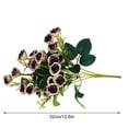 thumbnail image 3 of Ramo de rosas artificiales Toystoory 2020 decorativo morado oscuro, 3 of 6