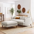 thumbnail image 4 of Modway Zoya Fabric Sofa and Ottoman Set in Heathered Weave Ivory, 4 of 10