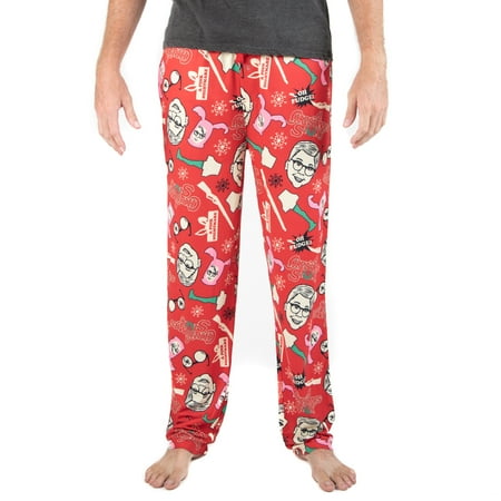 

CHRISTMAS STORY Red AOP Sleep Pajama Pants Lounge wear-L