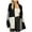 Black, variant on Ozmmyan Womens Cardigan Colorblock Sweater Knit Long Sleeve Lapel Hoodless Casual Cardigan Jacket