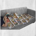 thumbnail image 6 of Modern Soft Flannel Fleece Throw Blanket, Library Bookshelf a Ladder School Education Campus Life Caricature Illustration, Cozy Plush for Indoor and Outdoor Use, 50" x 70", Multicolor, by Ambesonne, 6 of 6