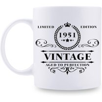 1951 Birthday Gifts for Women Men - 1951 Vintage 11 oz Coffee Mug - Great 1951 Birthday Gifts for Grandpa Grandma Dad Mom Friend Sister Brother Coworker