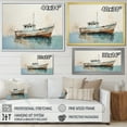 thumbnail image 4 of Designart "Simplified Beachside Angler'S Boat I" Coastal Boat Floater Framed Canvas Art Print, 4 of 5