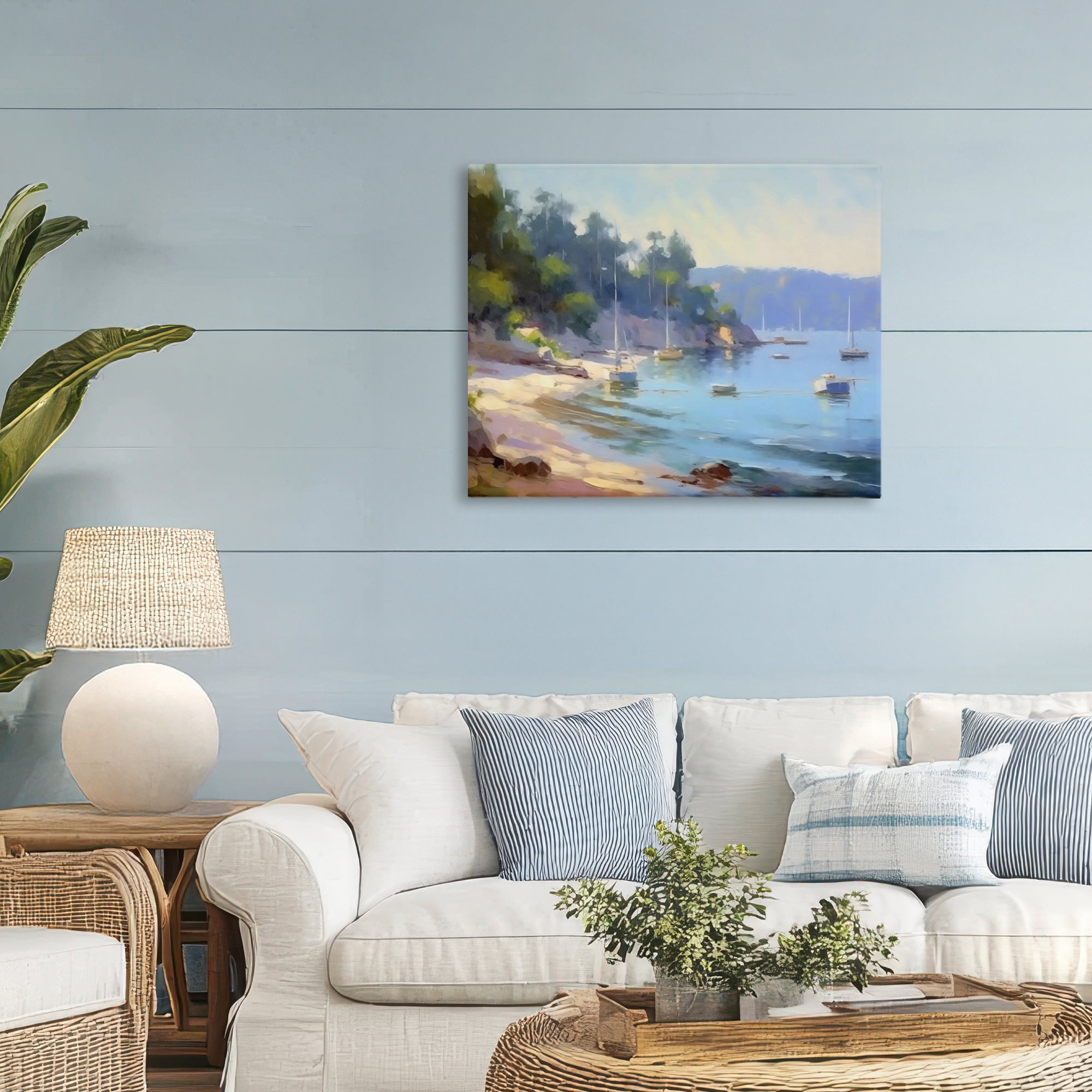 Stupell Industries Near The Shore Summer Sailing Canvas Wall Art, design by Creative Studio