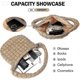 thumbnail image 4 of Quilted Puffer Tote Bag for Women - Lightweight Crossbody Shoulder Bag in Khaki, 4 of 5