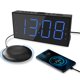 thumbnail image 1 of Reloj despertador Roxicosly Super Loud con agitador de cama y cargador USB, 1 of 8