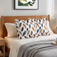 thumbnail image 6 of Watercolor Botanical Pillow Covers 26x26 Set of 2, Rustic Farmhouse Leaves Plants Throw Pillow Covers Decorative Couch Cushion Cover, Microfiber Soft Square Pillowcases for Bedroom Living Room Sofa, 6 of 9