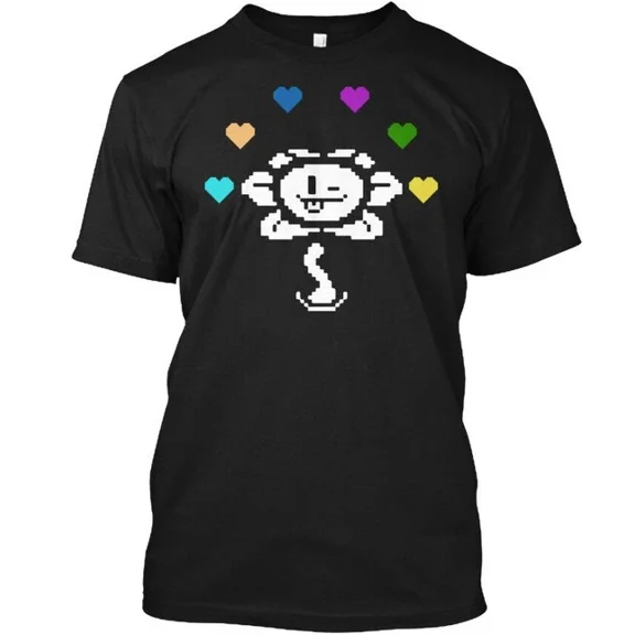 Undertale Flowey Hearts T-Shirt Made in the USA Size S to 5XL