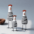 thumbnail image 3 of Cute Wood Wooden Chicken Chook Carving Figurines for Home Decor, Rooster Kitchen Decor, Living Room Decorations, 3 of 6