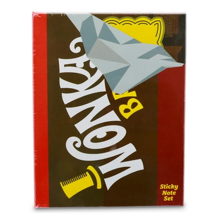 Willy Wonka Chocolate Bar Icons Sticky Notes, 4.30" x 3.40", Red