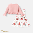thumbnail image 3 of PatPat 2pcs Baby Girl Floral Print Naia™ Tank Dress and Ruffle Trim Long-sleeve Cardigan Set, 3 of 11