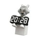 thumbnail image 4 of Reloj despertador digital con diseño de astronauta, adorno de resina, estatua para habitación infantil plata, 4 of 9