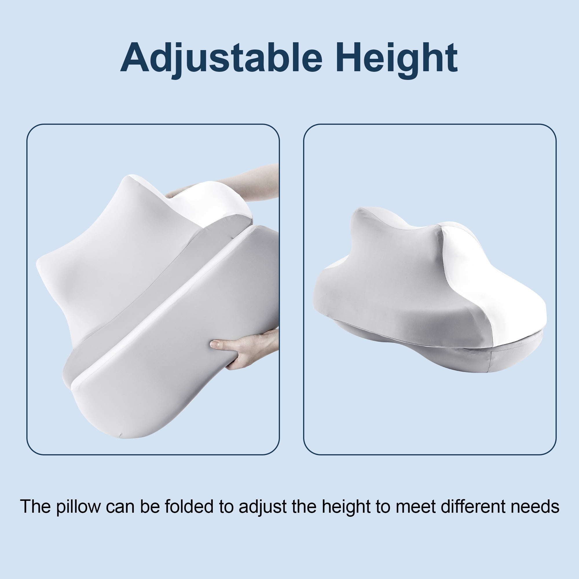 KAIPARA Reading Pillow for Lying, Bed Wedge Pillow, Contour Memory Foam Pillow, Ergonomic Cervical Pillow for Neck and Shoulder Pain Relief,