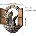 thumbnail image 2 of ZHAOCHENG Adornos de gnomo de jardín, estatua de dragón de resina, escultura en miniatura, decoración para exteriores de la casa, 2 of 5