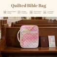 thumbnail image 7 of ZUXONGSY Pink Marble Print Bible Cover for Women Quilted Bible Carrying Case Stylish ChuZU Bag with Tabs & Pen Slots Christian Gift for ChuZU, Essentials, 7 of 7