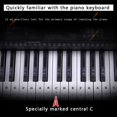 thumbnail image 2 of Maxcozy 88/61/54/49/37 Key Piano Keyboard Stickers for Kids Beginners Piano Practice, Colorful/White Bigger Letter, Thinner Material, Transparent Removable, 2 of 9
