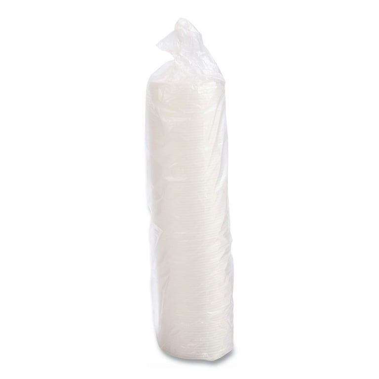 Plastic Lids for Foam Cups, Bowls and Containers, Flat with Straw Slot, Fits 6-14 oz, Translucent, 100/Pack, 10 Packs/Carton Plastic Lids for Foam Cups, Bowls and Containers, Flat with Straw Slot, Fits 6-14 oz, Translucent, 100/Pack, 10 Packs/Carton