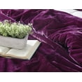 thumbnail image 5 of Vinsan International Ultra-Luxe Velvet Duvet Cover, Boho Bedding UO Comforter Donna Cover, 3 Pcs Set Purple Color Duvet Set, Velvet Bedding Set Queen Size, 5 of 6