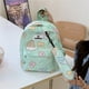 thumbnail image 1 of Mochila Mochila de dibujos animados para estudiantes, mochila grande con cremallera, mochila grande para niños (verde), 1 of 5