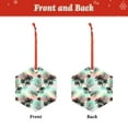 thumbnail image 2 of Cauagu Tropical Summer Palm Pattern Acrylic Christmas Pendant,1-Pack Christmas Ornaments Xmas Tree Decor Christmas Décor with Ribbon Cute Tree Hanging for Party Favors-Hexagon, 2 of 7