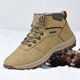 thumbnail image 4 of Botas de invierno para hombre, zapatillas de deporte con plataforma con cordones a la moda para hombre, zapatos de algodón Unisex antideslizantes de suela gruesa para exteriores, botas de nieve para m, 4 of 5