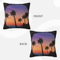 thumbnail image 3 of ZICANCN Sunset Beach Coconut Trees Decorative Throw Pillow Covers, Bed Couch Sofa Decorative Knit Pillow Covers for Living Room Farmhouse, 26"x26", 3 of 8