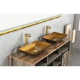 thumbnail image 2 of Lxmons 22x14 inch Handmade Glass Bathroom Vessel Sink in Gold Finish with Faucet and Drain, 2 of 10