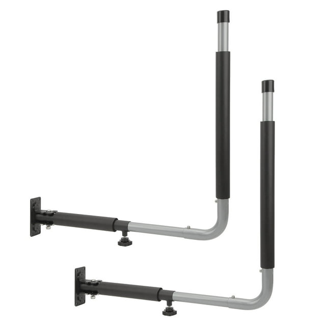 Portaequipajes de techo para coche, portaequipajes de pared plegable telescópico con capacidad de carga de 50 kg, ganchos para kayak, canoas y tablas de surf.